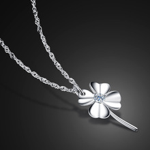 New girls 925 sterling silver necklace clover pendant design solid silver clavicle necklace ladies pop jewelry birthday present 2024 - buy cheap