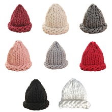 Корейская версия зимних шапок, Новые разноцветные вязаные шапки, шерстяные шапки для женщин 2024 - купить недорого