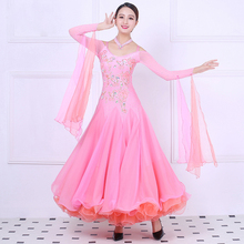 Standard Ballroom Dress Women New Arrival Flamenco Tango Waltz Dancing Skirt Lady's Pink Ballroom Competition Dance Dresses 2024 - buy cheap