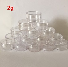 200 шт 2g прозрачная маленькая круглая бутылка для крема банки горшок контейнер пустой косметический пластиковый контейнер для образцов для хранение для принадлежностей для дизайна ногтей 2024 - купить недорого