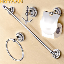 new Free shipping,stainless steel Bathroom Accessories Set,Robe hook,Paper Holder,Towel Bar,bathroom sets, chrome HT-811800-A 2024 - buy cheap