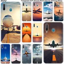 Airplane Departure Silicone Phone Case For Samsung Galaxy A80 A70 A60 A50 A40 A40S A30 A20E A2CORE M40 Note 10 Plus 9 8 5 Cover 2024 - buy cheap