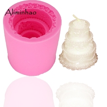 Molde de silicona de 3 capas con forma de pastel, accesorio de cocina para decoración de tortas con fondant, B0316 2024 - compra barato