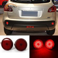 Светодиодный отражатель заднего бампера OKEEN для Toyota Corolla/Sienna/Nissan Qashqai, красный задний стоп-сигнал, 2 шт., 2007, 2008, 2009, 2010 2024 - купить недорого