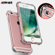 Funda transparente para teléfono iPhone, carcasa transparente para iPhone 6 6S 7 8 Plus 11 12 Mini Pro X XS MAX XR SE 2024 - compra barato