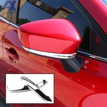 Estilo de coche cromo vista trasera cubierta de espejo de puerta lateral de la guarnición de superposición de Protector para Mazda 3 Axela BM 2014 de 2015 a 2016 2024 - compra barato
