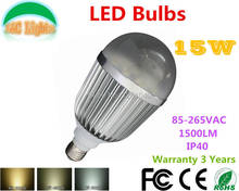 Ultra Bright 15W LED Bulb 110V 220V High Power LED Lamp 1500LM Home Lighting CE RoHS E27 Light Bulb Free Shipping 4PCs/Lot 2024 - buy cheap