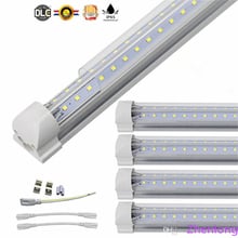 T8 V shaped 8ft led tube lights integrated 2ft 3ft 4ft 5ft 6ft 8 foot cooler door lighting double row shop lights tubes fluoresc 2024 - buy cheap