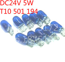 Bombilla halógena de Xenón HID para Interior de coche, indicador lateral de luz azul de cristal, W5W T10 501 194 24V 5W, novedad, 10 Uds. 2024 - compra barato