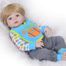 23 pulgadas Boneca bebes reborn boy de cuerpo completo de silicona vinilo Reborn bebés muñecas 57 cm realistas muñecas recién nacidos juguetes para niños regalo 2024 - compra barato