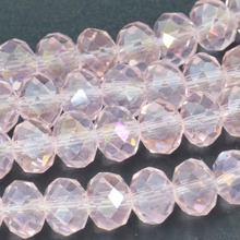 Hot  For Necklace&Bracelet 3*4mm Faceted Pink AB+ Colorful Glass Crystal Beads Stone Beads Loose Fittings DIY Jewelry Making 2024 - buy cheap