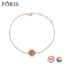 Foris mais novo marca de jóias bela rosa ouro pedra redonda pulseira para presente natal feminino pb012 2024 - compre barato