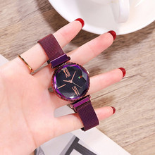 Relojes de lujo de marca superior para mujer, pulsera de cristal de vestir, de cuarzo, a la moda, con hebilla magnética Simple 2024 - compra barato