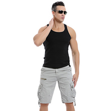 Pantalones cargo para hombre, Bermudas de diseño, color sólido, talla 29-38, AK06, novedad de verano 205 2024 - compra barato