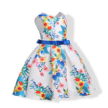 Chcdmp vestidos de verão para meninas, vestido de festa da princesa anna para meninas vestidos de adolescentes estampa floral roupas de bebê menina 2024 - compre barato