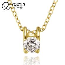 Wholesale Gold color necklace For Women wedding Bridal Jewelry yellow rose gold pendant collana for mother 2024 - buy cheap