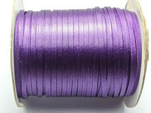 100 ярдов, темно-фиолетовый плоский корейский вощеный шнур, кружевная нить 4 мм 2024 - купить недорого