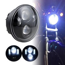 5.75 INCH Round Led Headlight High/Low Dual Beam 12V H4 5.75'' Motorcycle Headlamp For Motorbike 883 Dyna Sportster Softail 2024 - buy cheap