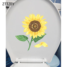 ZTTZDY 20.3*23.7CM Sunflower Watercolor Kids Room Decor Wall Sticker WC Toilet Decal T2-0695 2024 - buy cheap