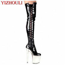 20cm classic over the knee boots high heel shoes sexy 8 inch thigh high boots for women sexy clubbing high heels 2024 - buy cheap