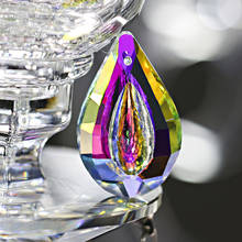 H & D красочные лампы Призмы детали Loquat форма люстра стеклянные кристаллы Висячие капли Подвески 38 мм (Color-5pcs) 2024 - купить недорого