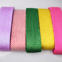 2.75"(7CM) with Gold Trimming Shrink Crinoline Mesh Fabric Braids DIY Hair Accessories Fascinator Material 4 Colors/Lot 2024 - buy cheap