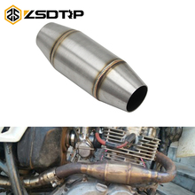 ZSDTRP-tubo medio de Escape para motocicleta, catalizador para motocicleta, cámara de expansión, tubo de conexión, silenciador, eliminador de sonido y ruido, de acero inoxidable 2024 - compra barato