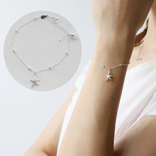 Женский браслет из серебра 925 пробы с бусинами в виде морской звезды 2024 - купить недорого