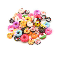 Casa de muñecas en miniatura, funda decorativa para teléfono artesanal, donut de resina, 10 Uds. 2024 - compra barato