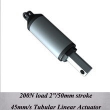 45mm/sec high speed linear actuator, 2inch/50mm stroke 200N tubular linear actuators 2024 - buy cheap