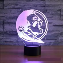 Roaring Male 3d Lamp Seven Colour Remote Control Led Night Light Visual Lamp Gift Atmosphere Table Lamp 2024 - buy cheap