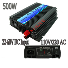 500W mppt grid tie solar inverter,pure sine wave power inverter ,22-60V DC input,120/230V AC output,CE,free shipping 2024 - buy cheap