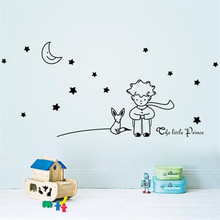 Popular Book Fairy Tale The Little Prince With Fox Moon Star Wall Sticker For Kids Baby Rooms Home Decor Child Gift Wall Decals 2024 - buy cheap