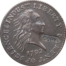 100% de copia de moneda de un centavos, fabricación chapada en plata, 1792, venta al por mayor 2024 - compra barato