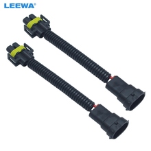 Leewa lâmpada led para farol dianteiro, 2 peças, automático h11 hid, conector de cabo de fiação, soquete adaptador de fio, suporte # ca6002 2024 - compre barato
