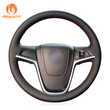 MEWANT Black Artificial Leather Car Steering Wheel Cover for Opel Astra J Meriva B Zafira C Vauxhall Astra J 2009 2010-2017 2024 - buy cheap