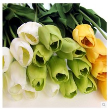 (10 шт./лот) Бесплатная доставка, длинные искусственные тюльпаны, цветок, оптовая продажа, натуральный шелк, тюльпан, свадебное украшение 2024 - купить недорого