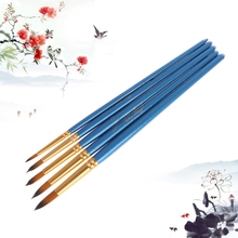 Professional 5xWatercolor Gouache Paint Brushes Round Pointed Tip Nylon Hair Set Art Supplies Oil Painting 2024 - buy cheap