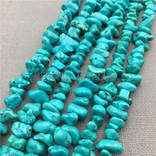 Raw Blue Turquoises Beads, Gravel Howlite Nugget Beads, Semi Precious Stone For Jewelry MY0166 2024 - buy cheap
