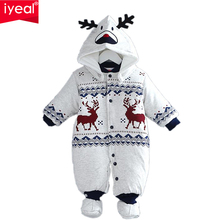 IYEAL Newborn Christmas Deer Baby Boy Warm Infant Romper Kid Jumpsuit Hooded Infant Clothes Outfit Winter Baby Clothing 2024 - buy cheap