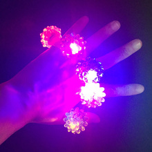 2018 New Costume Leds Led Light Strawberry Flashing Finger Ring Elastic Rubber Event Party Supplies Luminous Toys Decoration 2024 - buy cheap