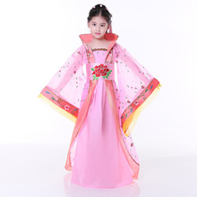 Vestido chinês antigo hanfu, roupa infantil da dinasmo tang, vestido de dança princesa real para crianças, vestido de dança chinesa 17 2024 - compre barato