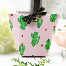 50pcs/lot cactus Paper Boxes Santa Claus Candy Boxes Xmas Party Favor Wrap Bags Kids Gifts Packing Cases Paper Gift Bag 2024 - buy cheap