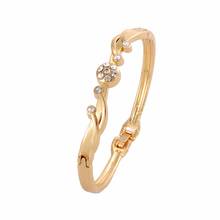 wedding bridal gold color crystal bangles bracelets for women vintage ladies jewelry Pulsera 2024 - buy cheap