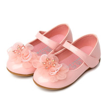 Top quality New Baby girls leather shoes flower Kids princess shoes cocktail party shoes for baby girls Wedding dress shoes 2-7T 2024 - buy cheap