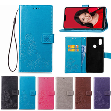 Capa tipo carteira em couro pu para xiaomi redmi 6 pro, capa com flip e porta cartão de livro de alta qualidade 2024 - compre barato