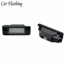 2Pcs Error Free 18 LED License Plate Light for Peugeot 207 308 Citroen Berlingo C2 C3 Pluriel Baujahr 2004-2009 C4 C5 C6 DS3 P12 2024 - buy cheap