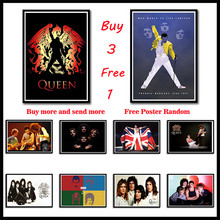 Queen Rock Music Poster Coated Paper Posters Bar Cafe Home Decor Painting Wall Sticker Frameless 2024 - buy cheap