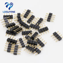 10pcs/lot 4 Pin RGB Connector Adapter pin needle male type double 4pin,For RGB 5050 3528 LED Strip DIY lights insert 2024 - buy cheap