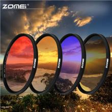 ZOMEI-kit de filtro Ultra delgado para cámara Canon Nikon, kit de filtro de 40,5/49/52/55/58/67/72/77/82mm, color gris, azul, naranja y rojo 2024 - compra barato